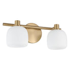 Thesis Lighting 207006A Valentina Vanity in Champagne Gold, Etched Opal