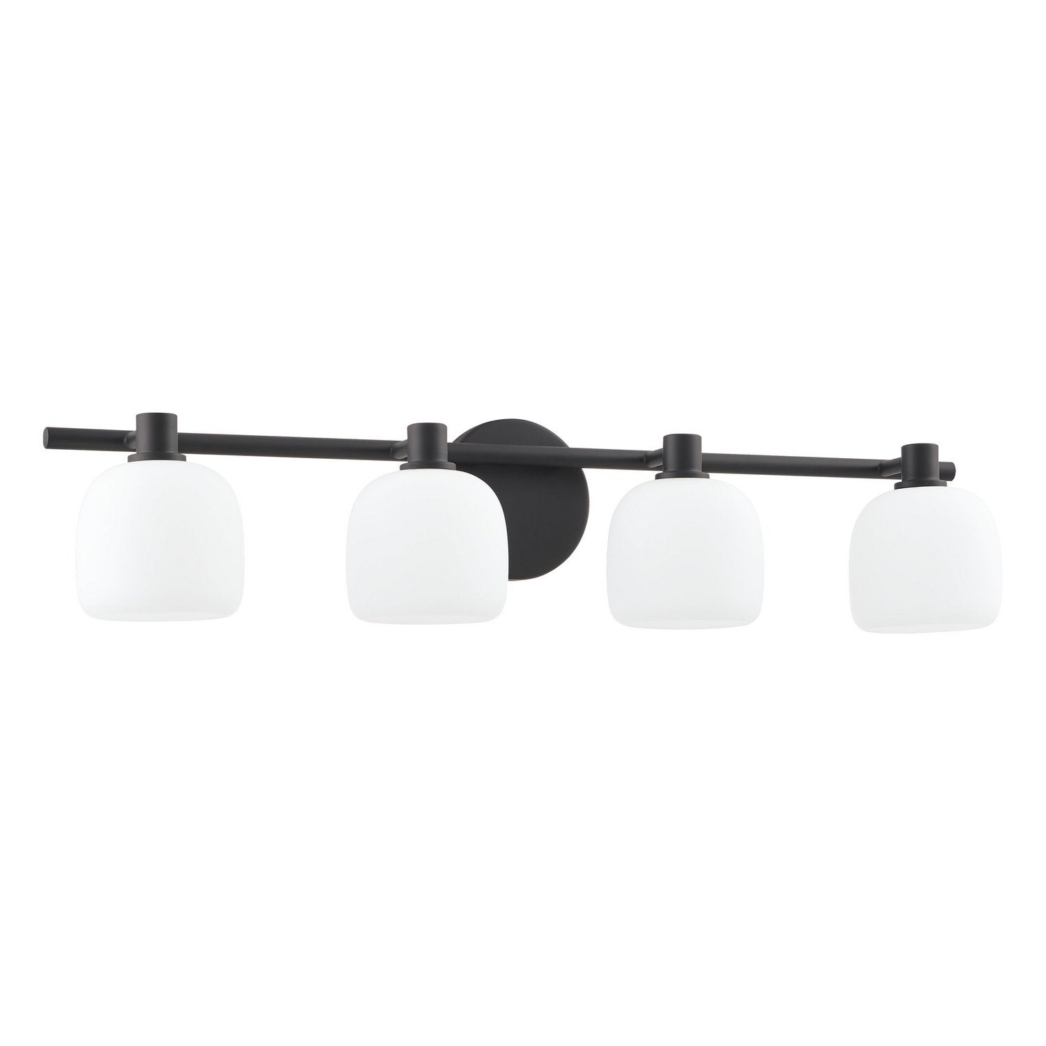 Thesis Lighting 207017A Valentina Vanity in Matte Black, Etched Opal