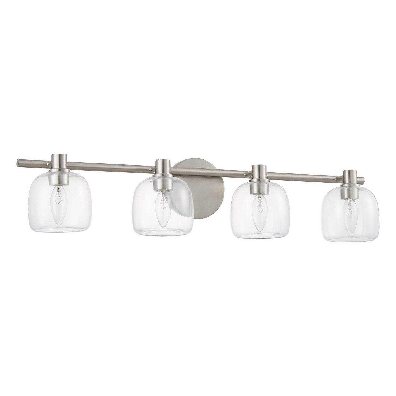 Thesis Lighting 207021A Valentina Vanity in Brushed Nickel, Clear