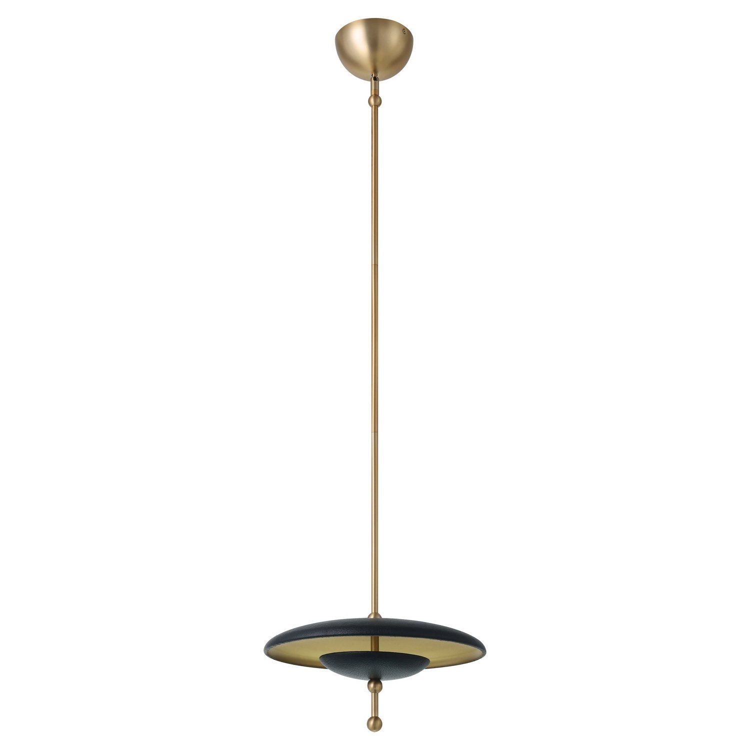 Thesis Lighting 207293A Sinclair LED Convertible Pendant in Champagne Gold, Black