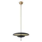 Thesis Lighting 207294A Sinclair LED Convertible Pendant in Champagne Gold, Black