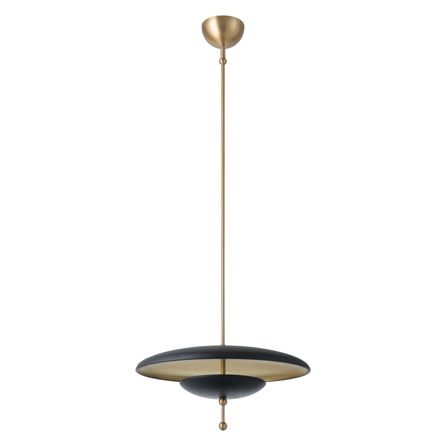 Thesis Lighting 207294A Sinclair LED Convertible Pendant in Champagne Gold, Black