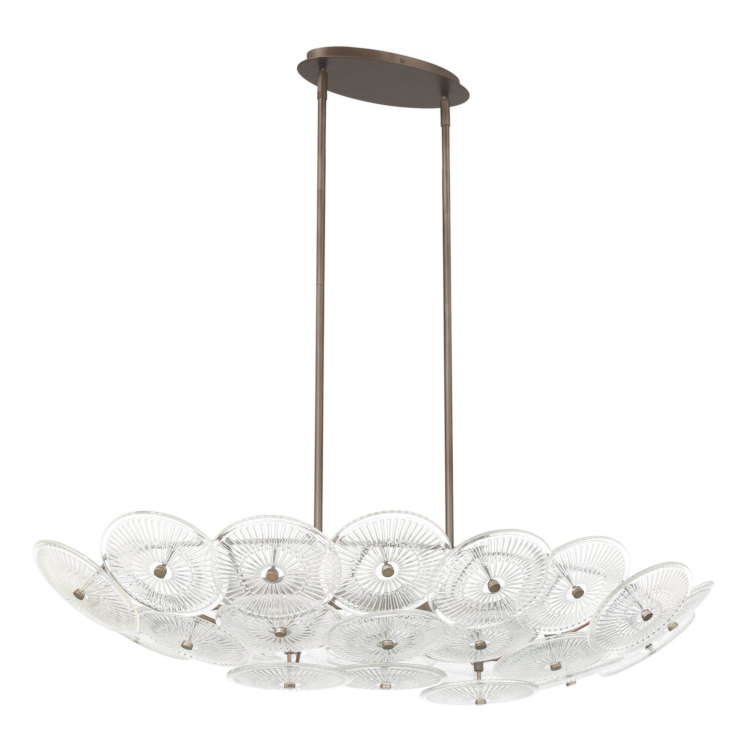 Thesis Lighting 207309A Avril Chandelier in Forged Bronze