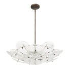 Thesis Lighting 207308A Avril Chandelier in Forged Bronze