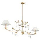 Thesis Lighting 207343A Presley Linear Chandelier in Champagne Gold, Clear