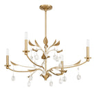 Thesis Lighting 207344A Presley Chandelier in Champagne Gold, Clear