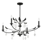 Thesis Lighting 207347A Presley Chandelier in Textured Black, Clear