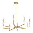 Thesis Lighting 207358A Montclair Chandelier in Brushed Gold, White