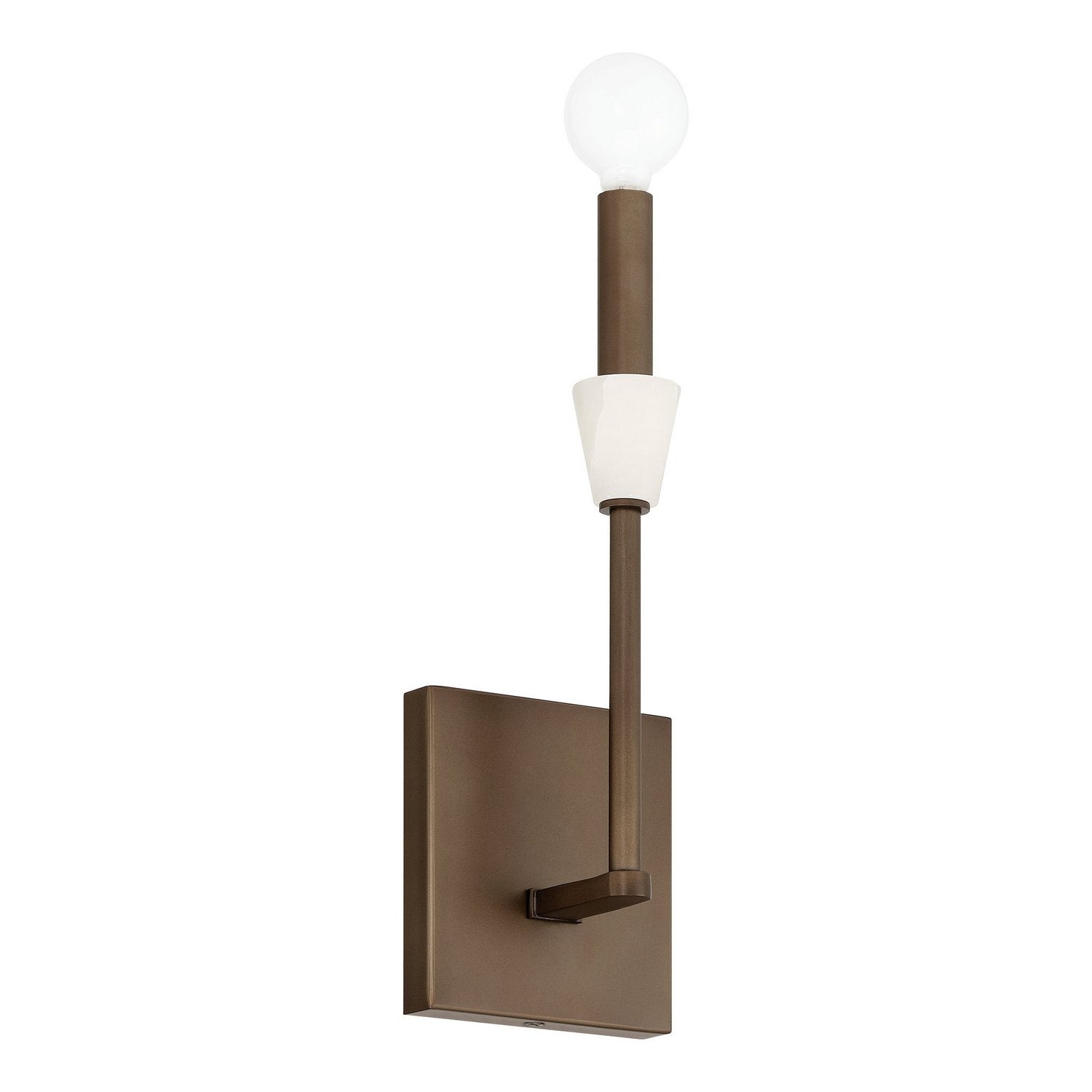 Thesis Lighting 207367A Montclair Wall Sconce in Forged Bronze, White