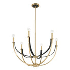 Thesis Lighting 207368A Sussex Chandelier in Champagne Gold, Black