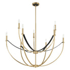 Thesis Lighting 207371A Sussex Chandelier in Champagne Gold, Black