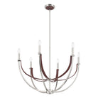 Thesis Lighting 207373A Sussex Chandelier in Polished Nickel, Dark Brown