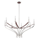 Thesis Lighting 207374A Sussex Chandelier in Polished Nickel, Dark Brown