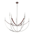 Thesis Lighting 207375A Sussex Chandelier in Polished Nickel, Dark Brown