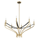 Thesis Lighting 207369A Sussex Chandelier in Champagne Gold, Black