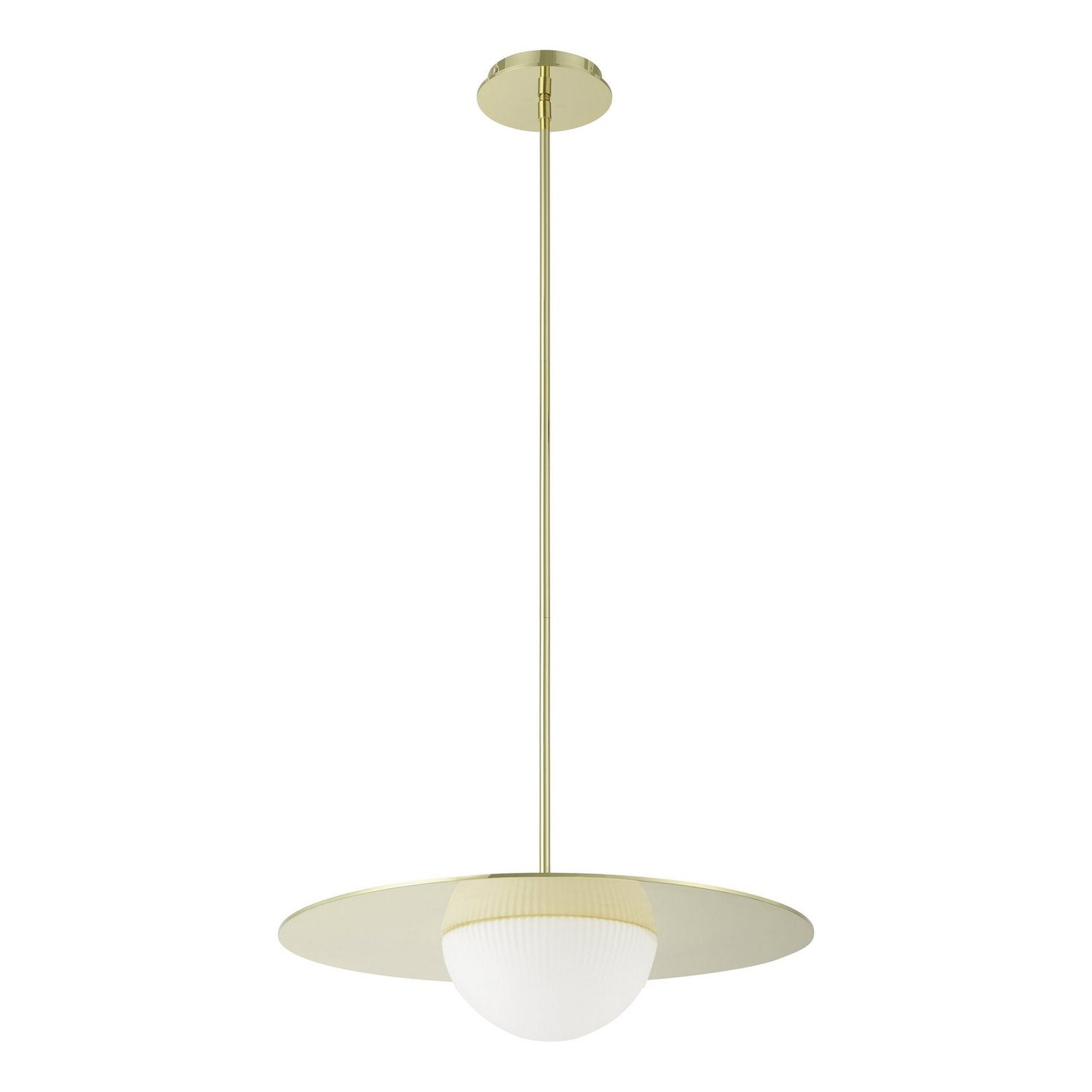 Thesis Lighting 207409A Solstice LED Convertible Pendant in Polished Brass