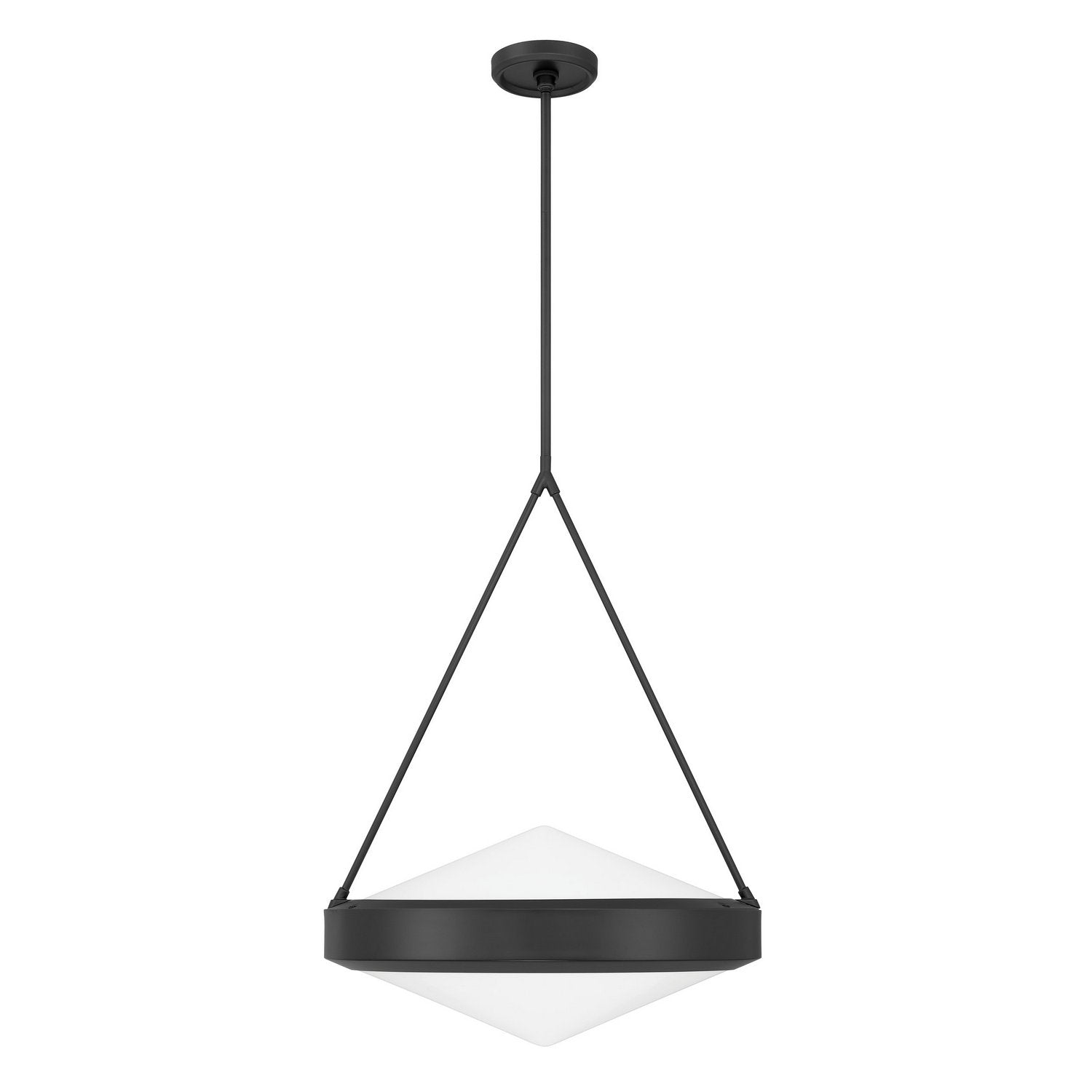 Thesis Lighting 207423A Agate Pendant in Matte Black, Opal