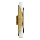 Thesis Lighting 207618A Crescendo Wall Sconce in Natural Brass, Alabaster