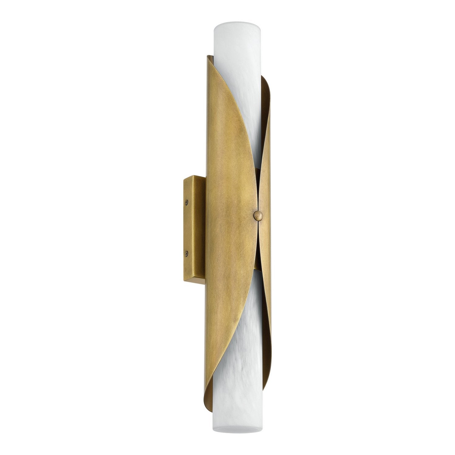 Thesis Lighting 207618A Crescendo Wall Sconce in Natural Brass, Alabaster