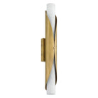 Thesis Lighting 207619A Crescendo Wall Sconce in Natural Brass, Alabaster