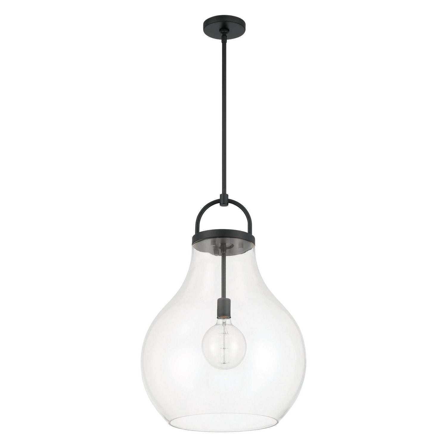 Thesis Lighting 207645A Mansfield Pendant in Matte Black