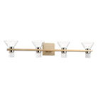 Thesis Lighting 207686A Blake LED Vanity in Champagne Gold, Polished Nickel