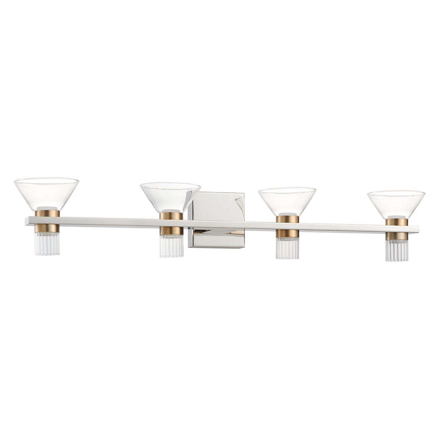 Thesis Lighting 207691A Blake LED Vanity in Polished Nickel, Champagne Gold