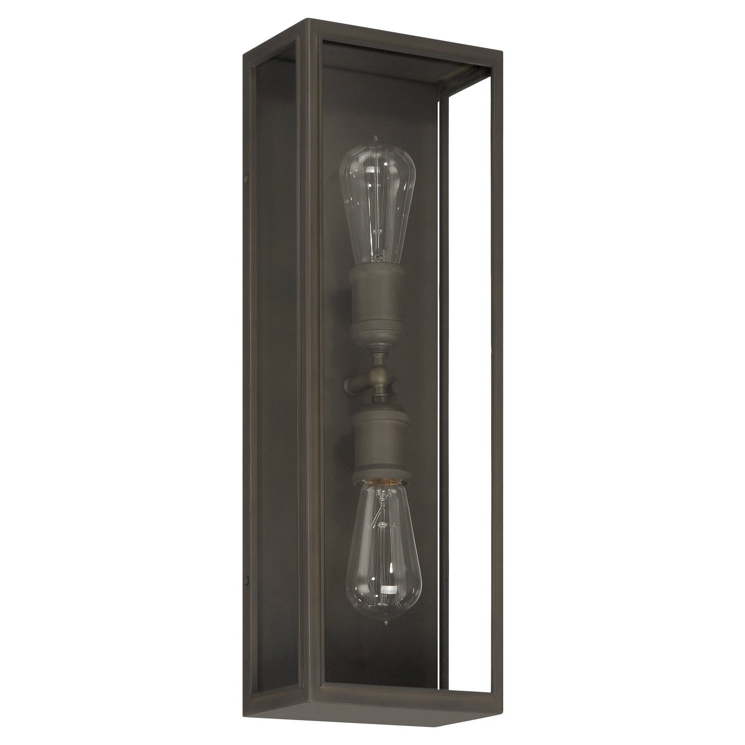 Thesis Lighting 207729A Hollis Exterior Wall Sconce in Blackened Brass