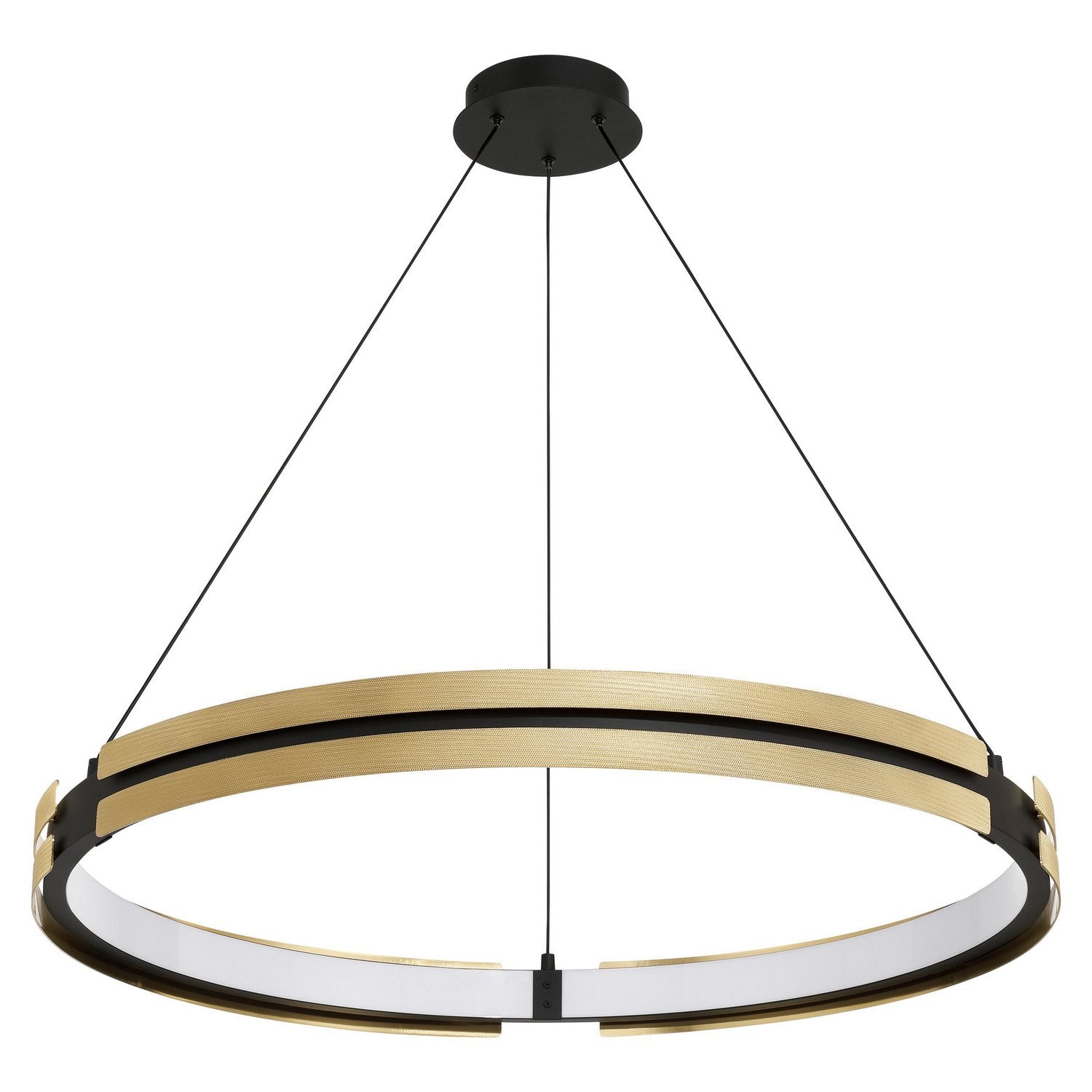 Thesis Lighting 207774A Grazia LED Pendant in Matte Black/Brushed Gold