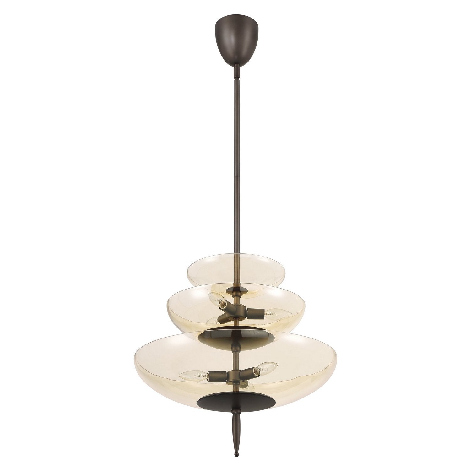 Thesis Lighting 207781A Fiorello Pendant in Forged Bronze