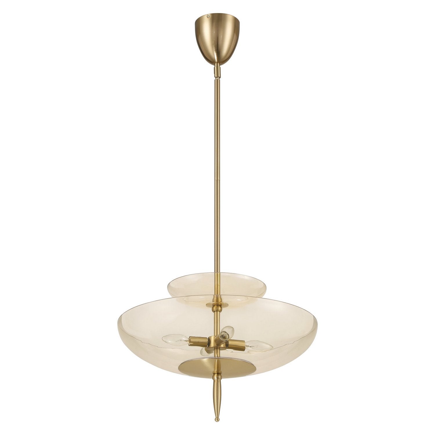 Thesis Lighting 207782A Fiorello Convertible Pendant in Brushed Gold