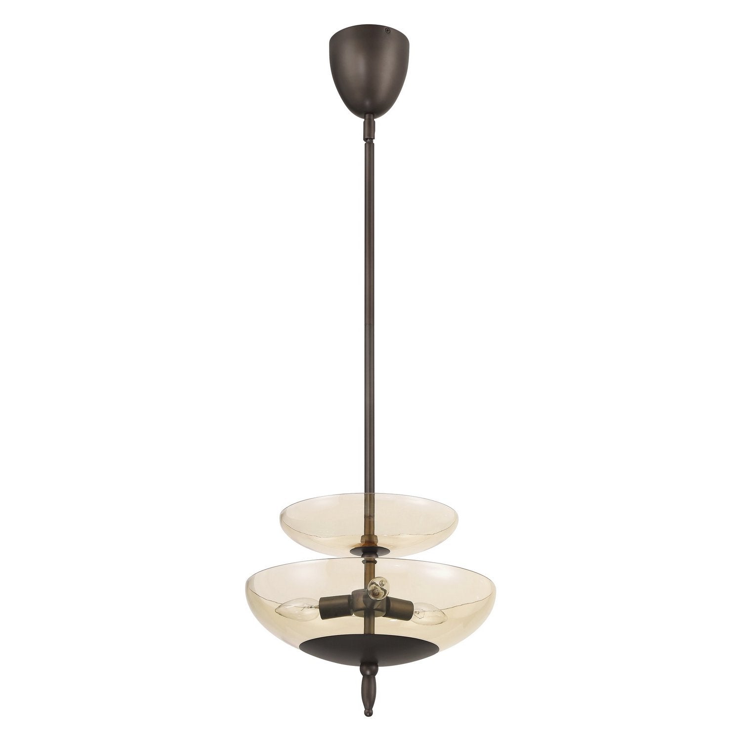 Thesis Lighting 207785A Fiorello Convertible Pendant in Forged Bronze
