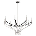 Thesis Lighting 207887A Sussex Chandelier in Polished Nickel, Black