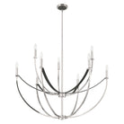 Thesis Lighting 207888A Sussex Chandelier in Polished Nickel, Black
