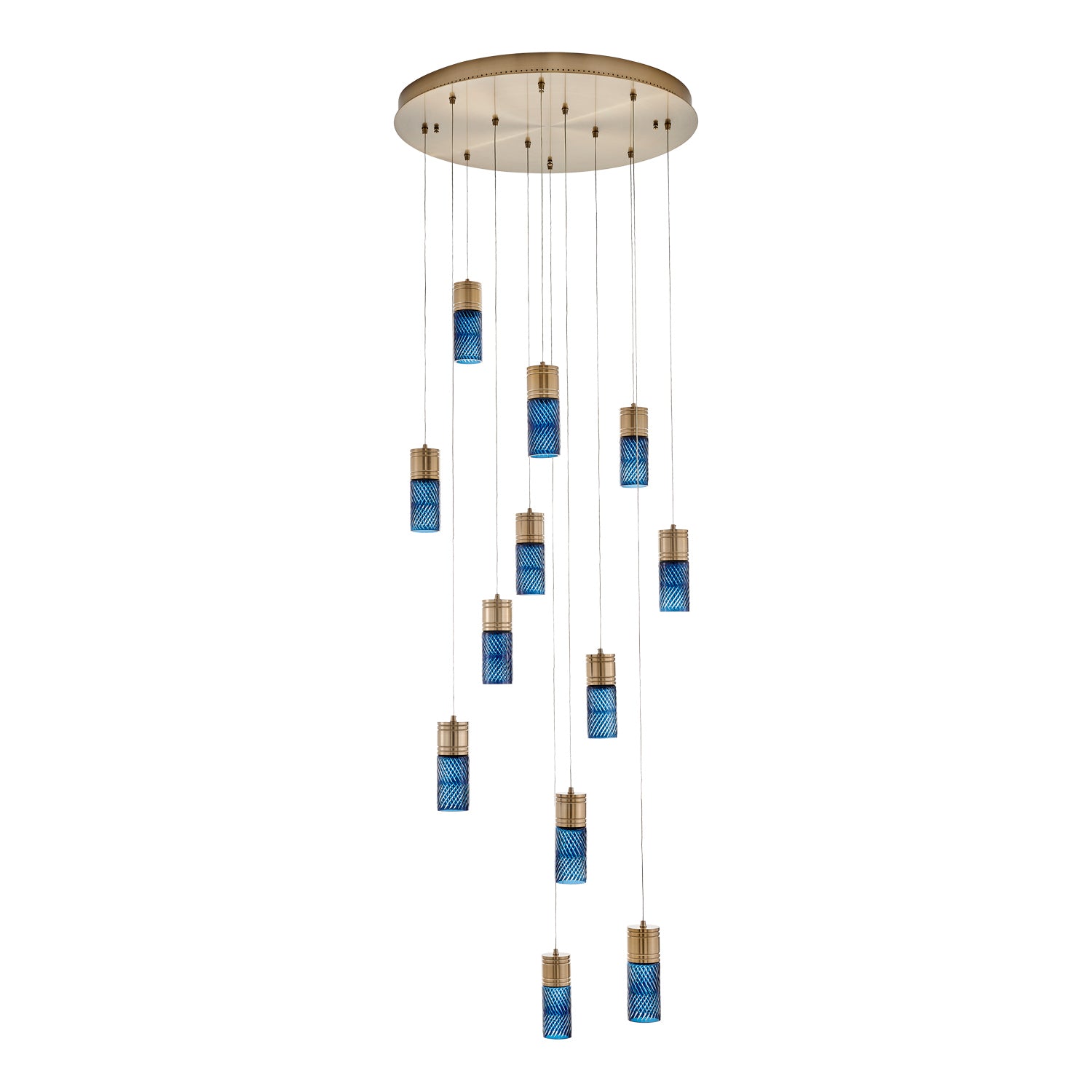 Kalco - 524952WB - LED Chandelier - Kiriko - Winter Brass
