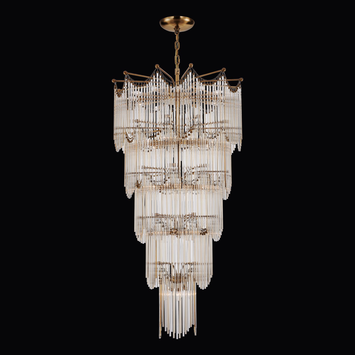 Kalco - 527751VGB - 40 Light Chandelier - Adorn - Vintage Brass