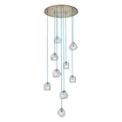 Kalco - 529553WB - Nine Light Chandelier - Pallina - Winter Brass