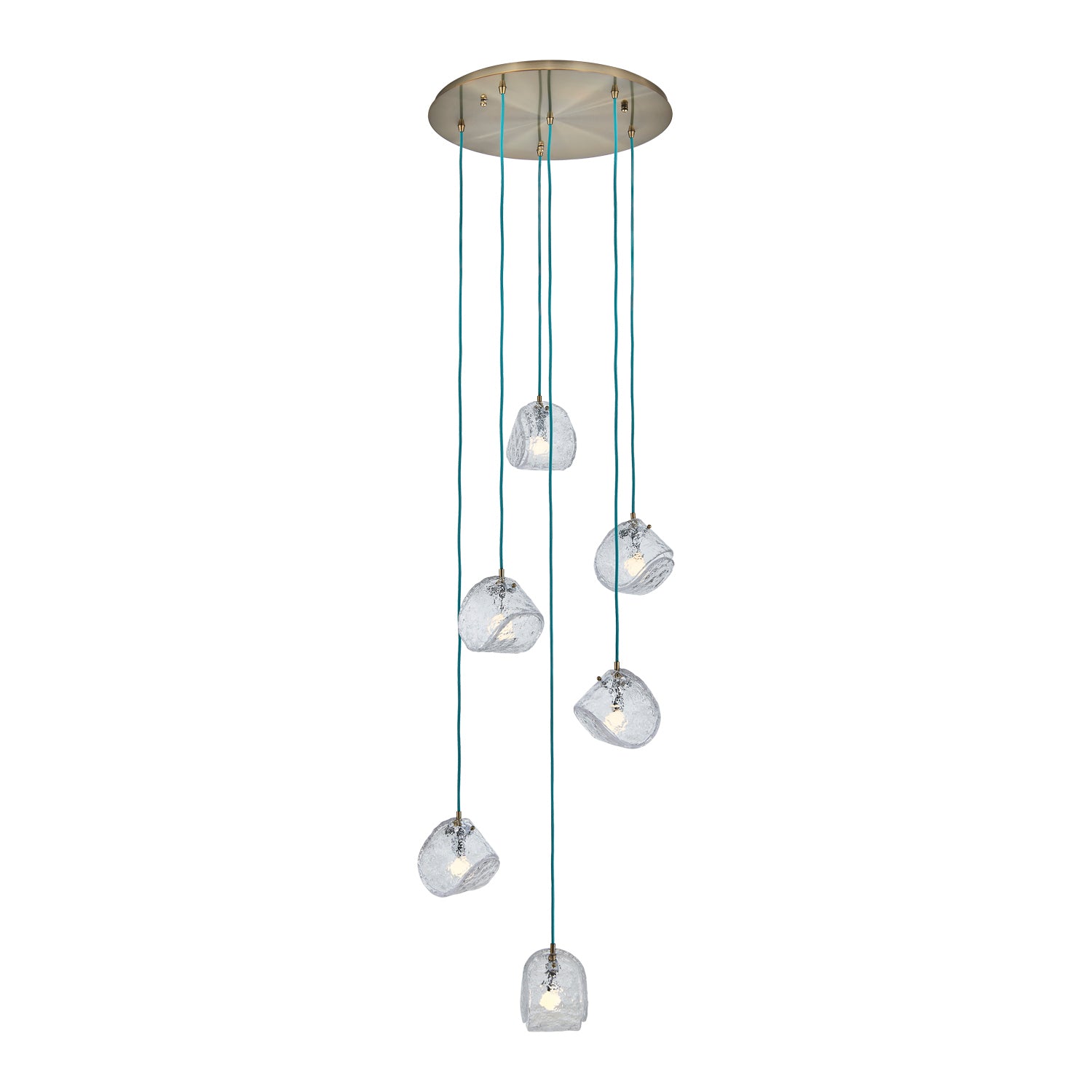 Kalco - 529552WB - Six Light Chandelier - Pallina - Winter Brass