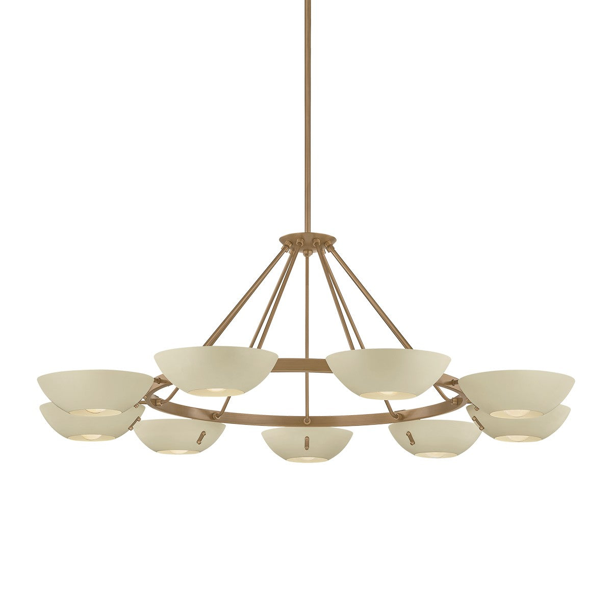 Troy Lighting Canada - F2155-PBR/SSD - Nine Light Chandelier - Alturas - Patina Brass