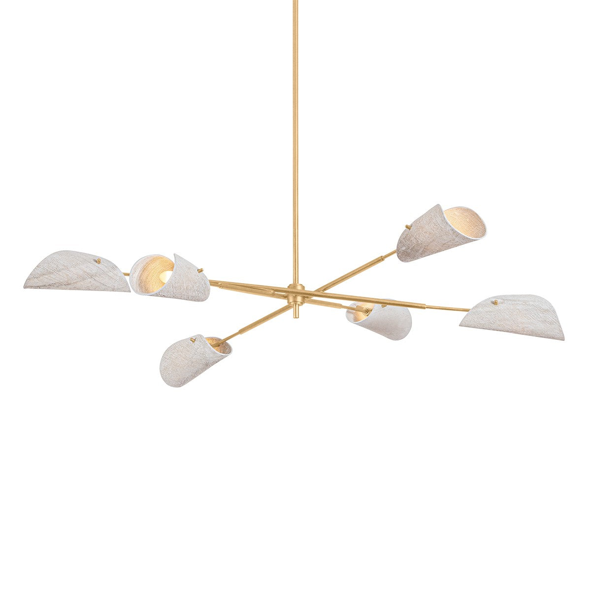 Troy Lighting Canada - F3460-VGL - Six Light Chandelier - Ken - Vintage Gold Leaf