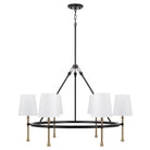 Capital Lighting - 460761MBG-717 - Six Light Chandelier - Hollis - Matte Black with Hammered Gold