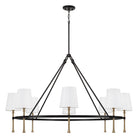 Capital Lighting - 460781MBG-717 - Eight Light Chandelier - Hollis - Matte Black with Hammered Gold