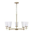 Capital Lighting - 461051AD-660 - Five Light Chandelier - Drake - Aged Brass