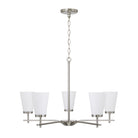 Capital Lighting - 461051BN-660 - Five Light Chandelier - Drake - Brushed Nickel