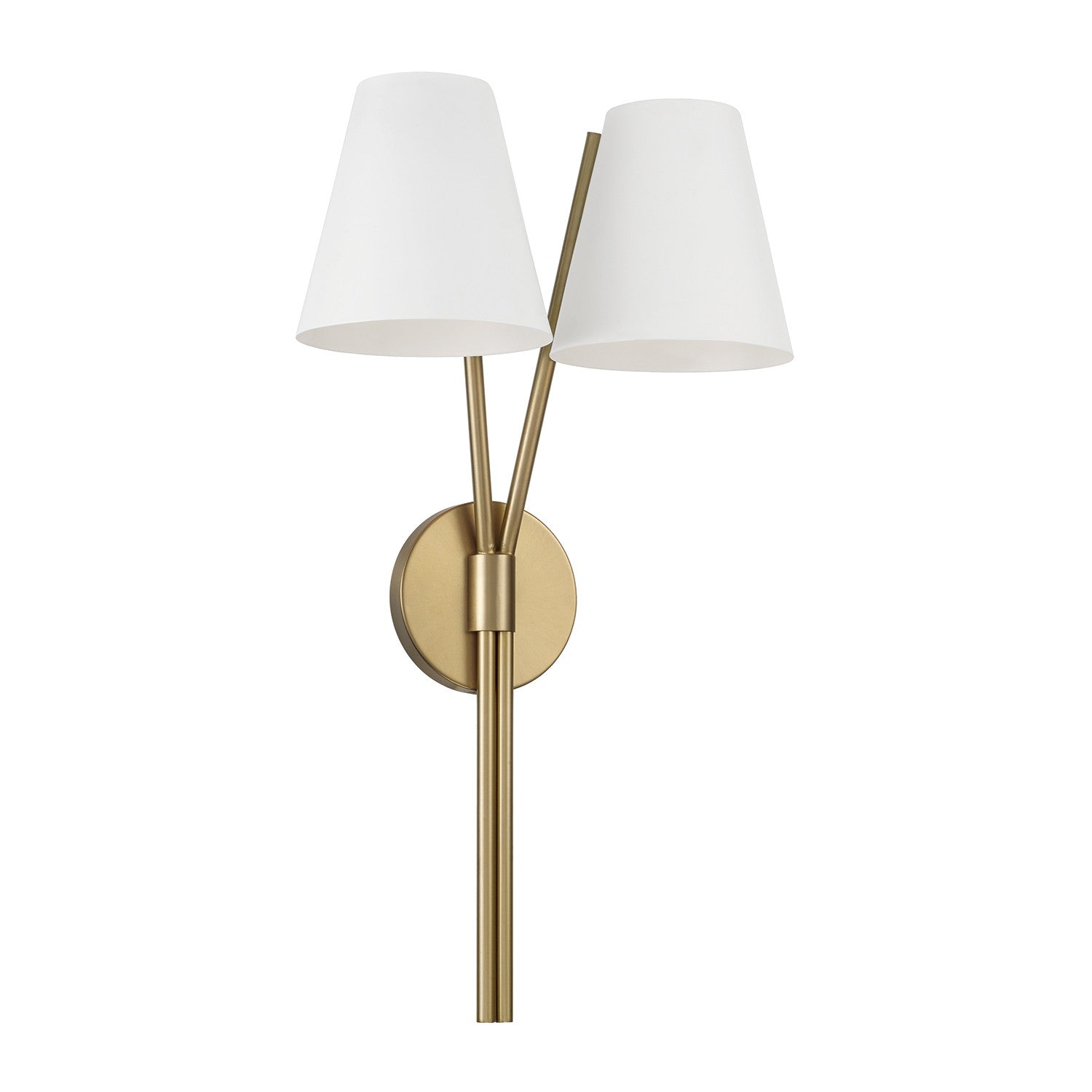 Capital Lighting - 660621AW - Two Light Wall Sconce - Cami - Aged Brass and White