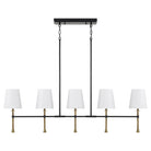 Capital Lighting - 860751MBG-717 - Five Light Island Pendant - Hollis - Matte Black with Hammered Gold