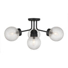 Savoy House - 6-3364-4-89 - Four Light Semi-Flush Mount - Coral - Matte Black