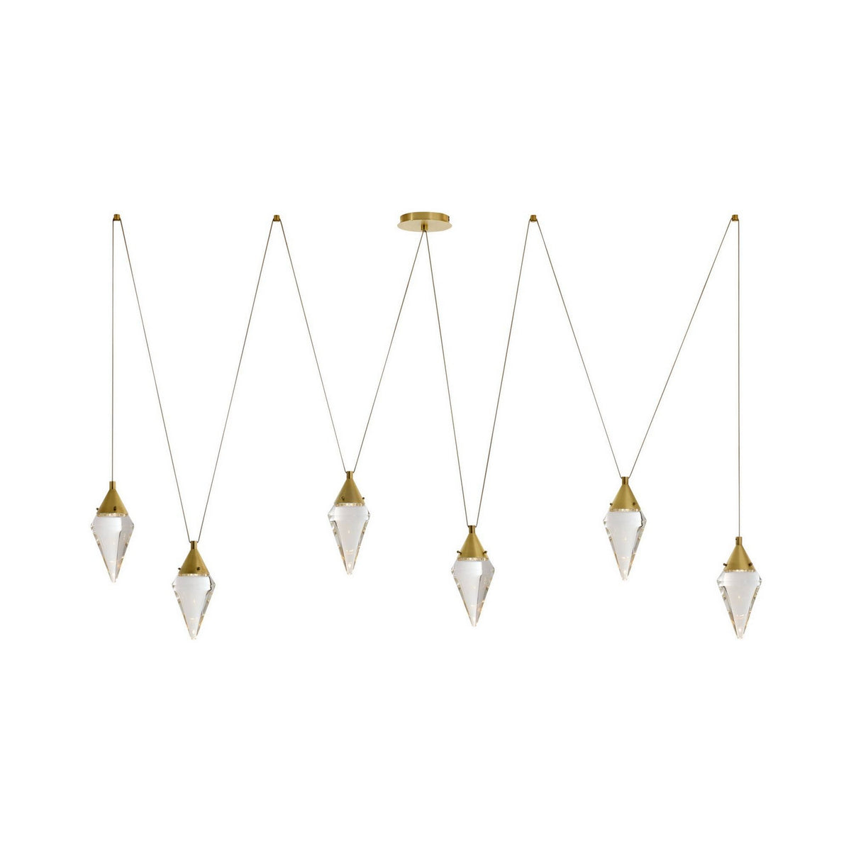 Arteriors DLC60 Berkley LED Chandelier in Antique Brass