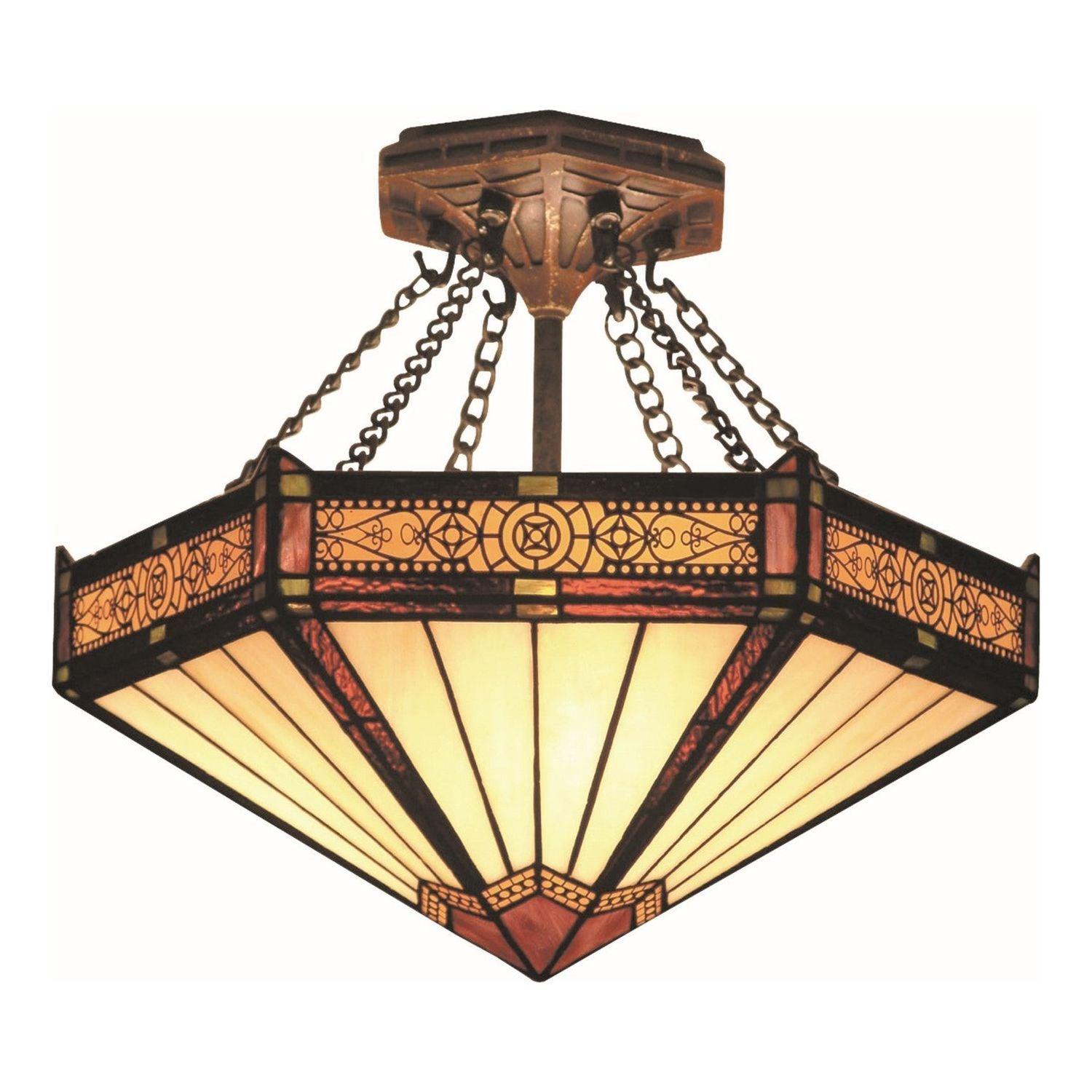 ELK Home - Filigree Semi Flush Mount - 621-AB - Canada Light Shop