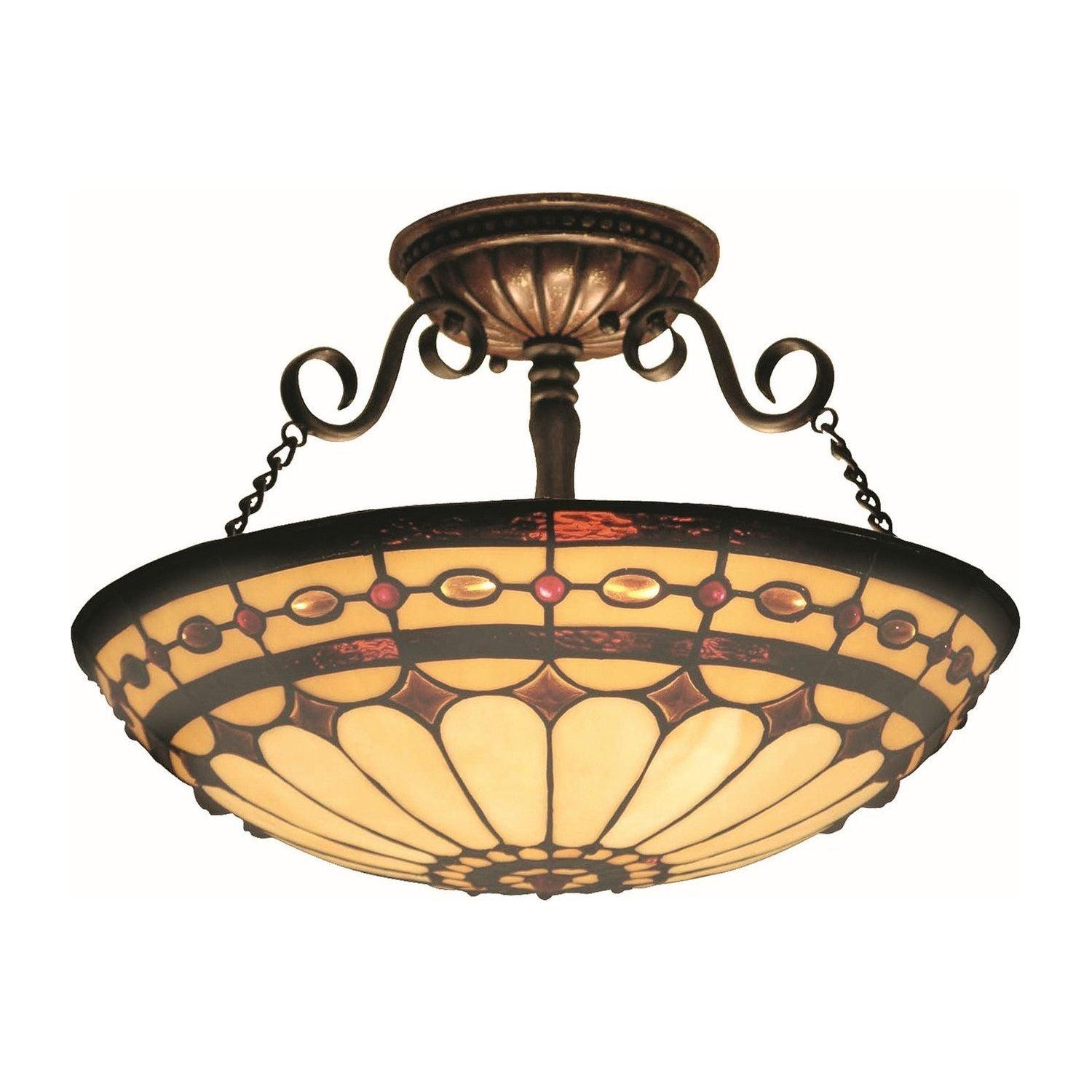 ELK Home - Diamond Ring Semi Flush Mount - 641-BC - Canada Light Shop